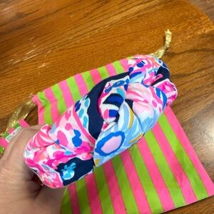 Lilly Pulitzer Pink and Green Knotted Headband